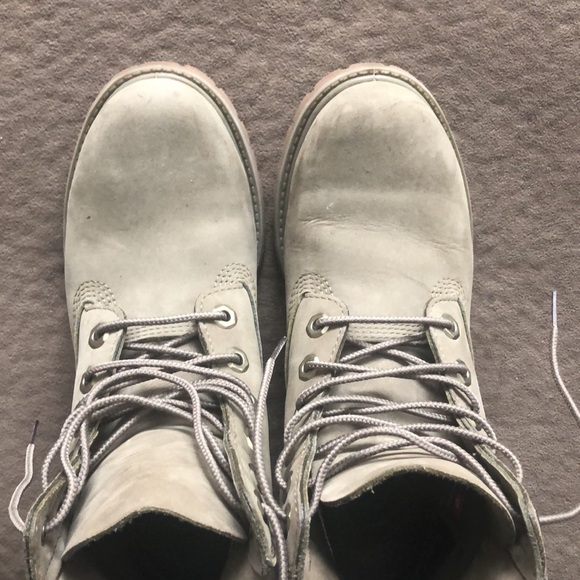 SOLD dusty olive Timberlands - Picture 3 of 7